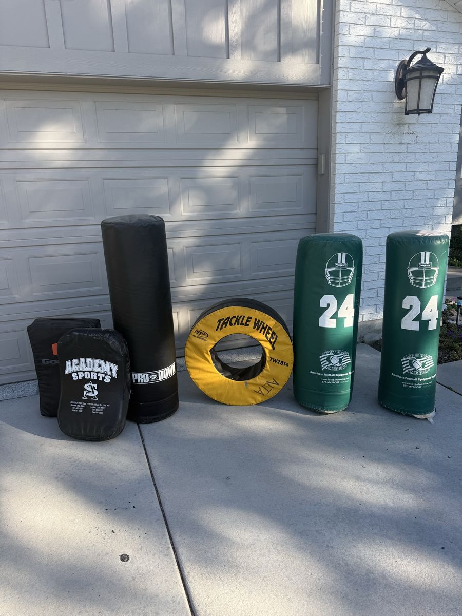 Football Training Equipment Bundle - Tackle Dummies and Tackle Wheel