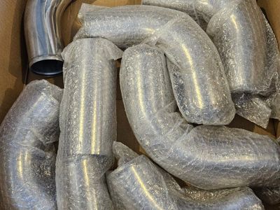 intercooler, aluminum pipes, silicone elbows, couple's and clamps