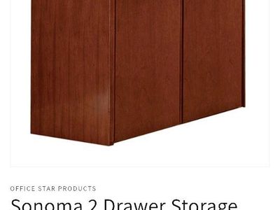 cherry wood office storage cabinet
