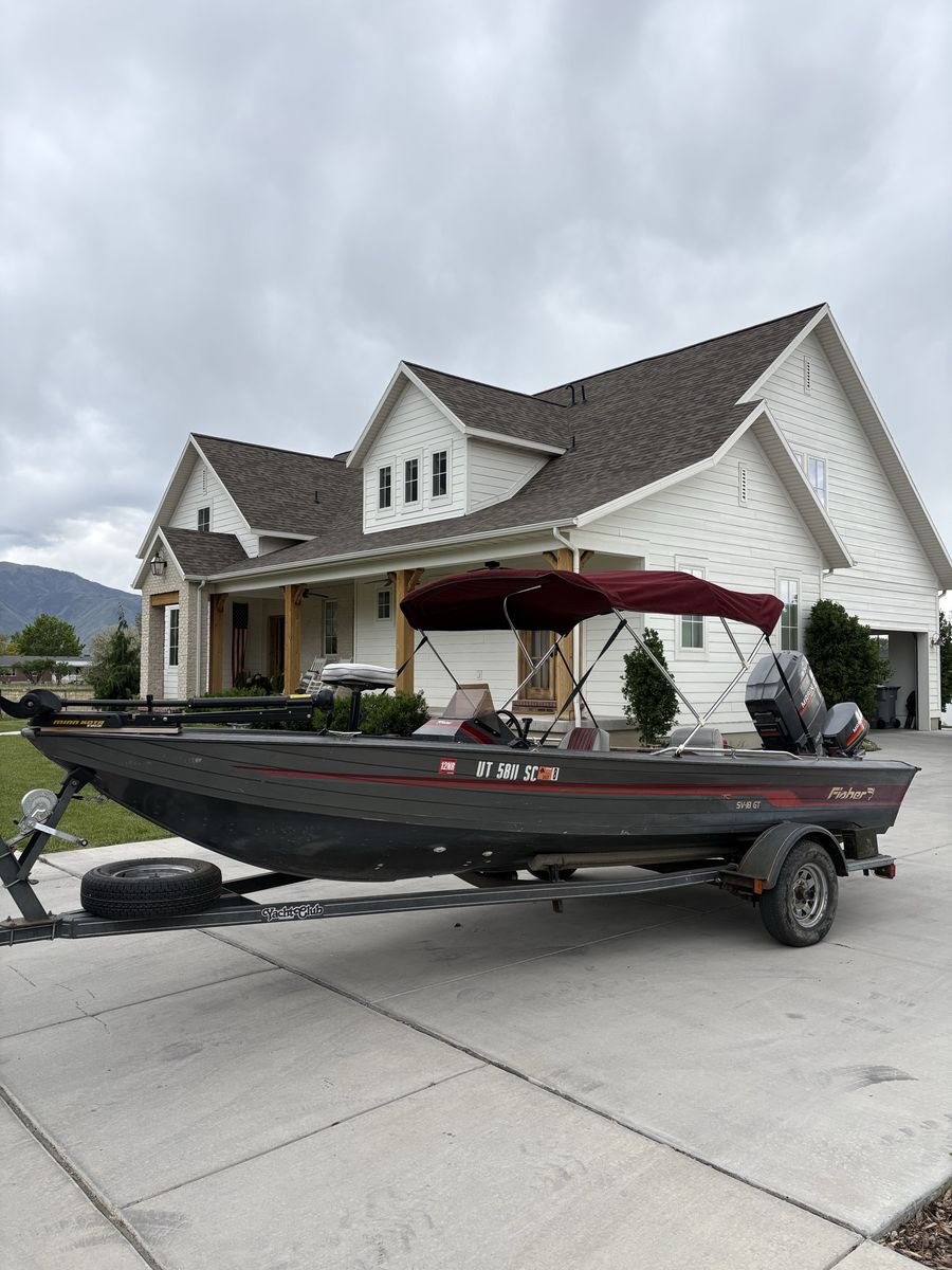 Fisher aluminum fishing boat
