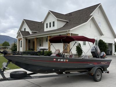 Fisher aluminum fishing boat