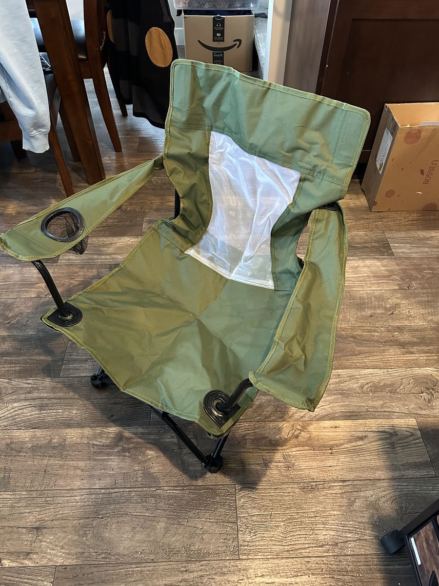 Portable Folding Camping Chair w/ Cup Holder Carry Bag Outdoor Sports Fishing