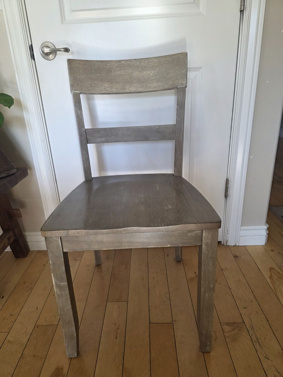 Pier 1 Dining Chairs - Gray Wood Finish