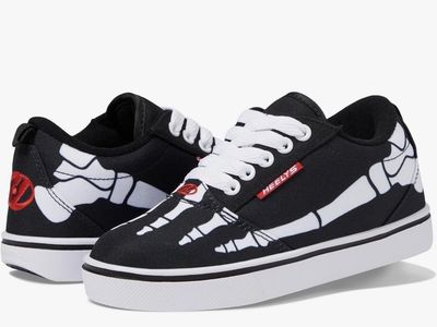 Heelys Pro Skeleton Roller Shoes - Black/White, Big Kids' Size 3