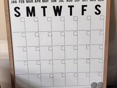 Magnetic Dry Erase Calendar Board