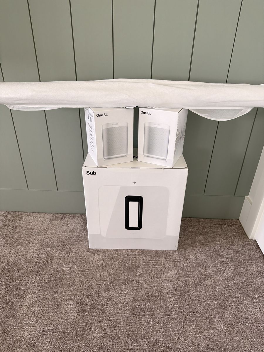 Sonos Arc Bar, Sonos Sub & 2x One SL Speaker Set - White Home Audio System