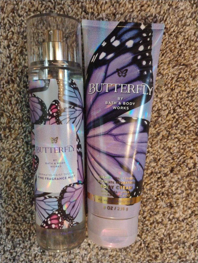 FUNDRAISER-Bath & Body Works Butterfly Fine Fragrance Mist & Ultimate Hydration Body Cream Set