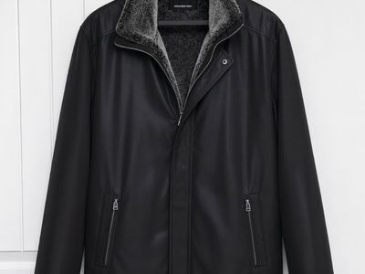 Jones New York Faux Fur Removable Lining Coat - Men's Large