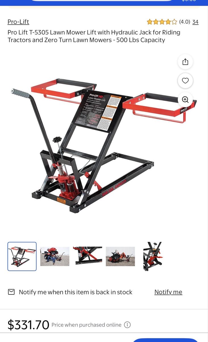 HD Lawnmower Lift