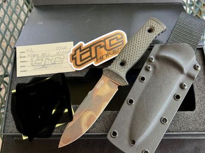 TRC Knives M-1SL Fixed Blade Knife - M390 Steel with Sheath & Box