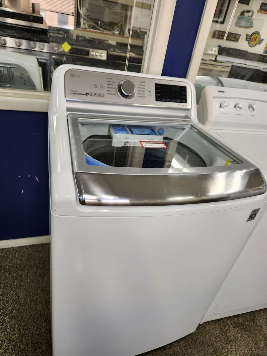 LG Inverter Direct Drive Top-Load Washer White Electric