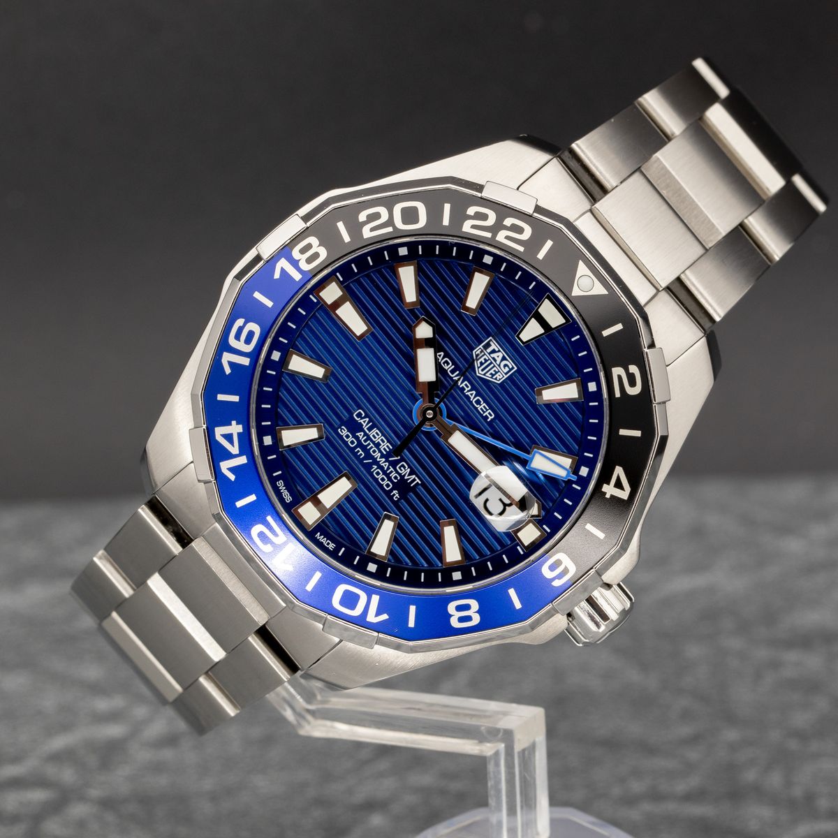 TAG Heuer Aquaracer 300M Calibre 7 GMT “Batman” Automatic – 43mm – Box – WAY201T.BA0927