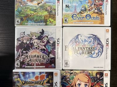Nintendo 3DS RPG Game Lot - Fantasy Life, Dragon Quest VII, Ever Oasis & More