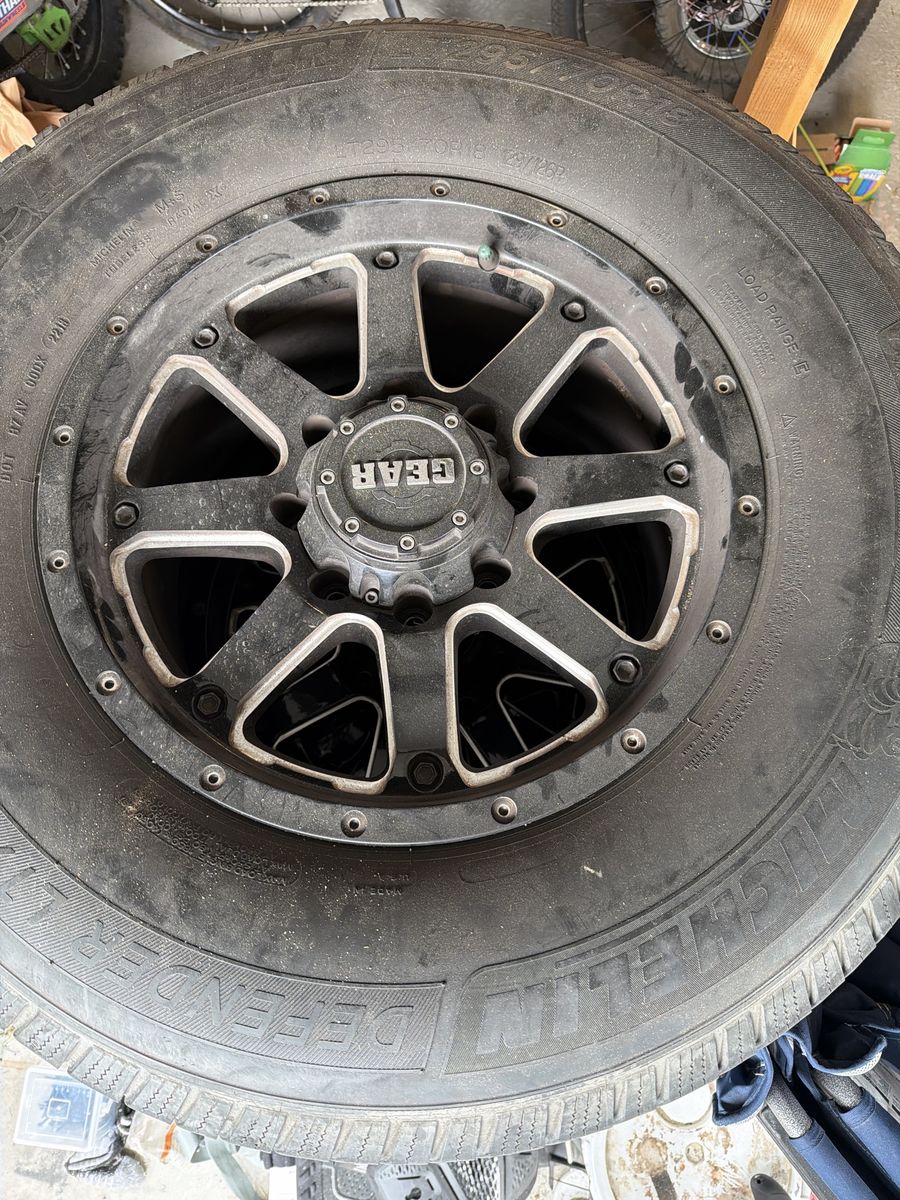 Michelin Defender LTX 295/70R18 Tire with Gear Alloy Wheel - Load Range E  set of 4