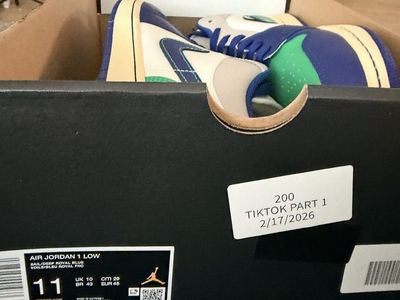 Nike Air Jordan 1 Low Royal Blue/Green Men's Size 11 Sneakers