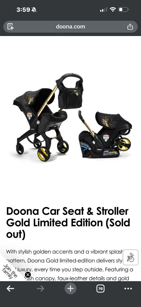 Donna car seat and stroller