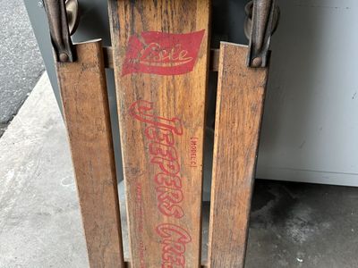 Vintage Lisle Jeepers Creeper Model C Wood Mechanic Creeper Shop Roller