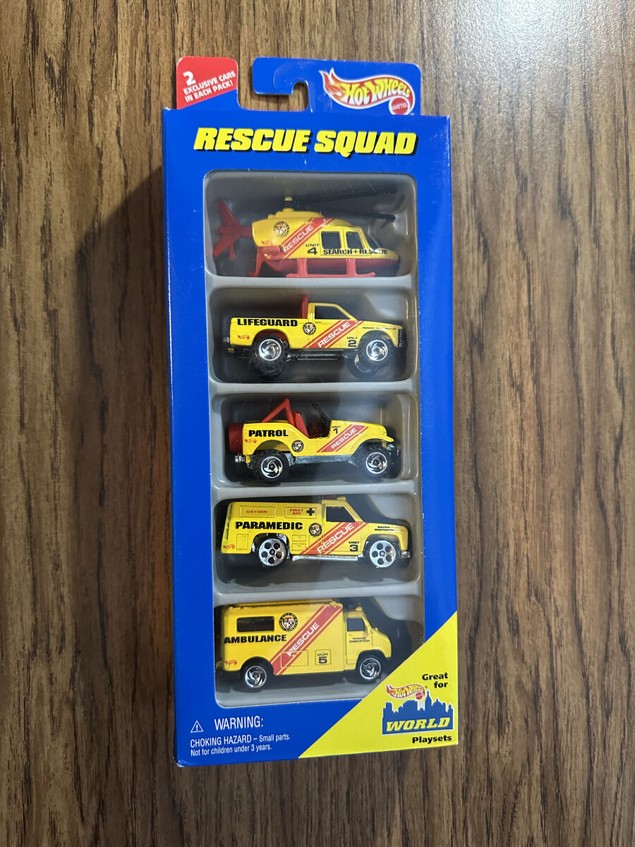 Hot Wheels 1996 Rescue Squad, A Five Die Cast Car Boxed Set, #17489