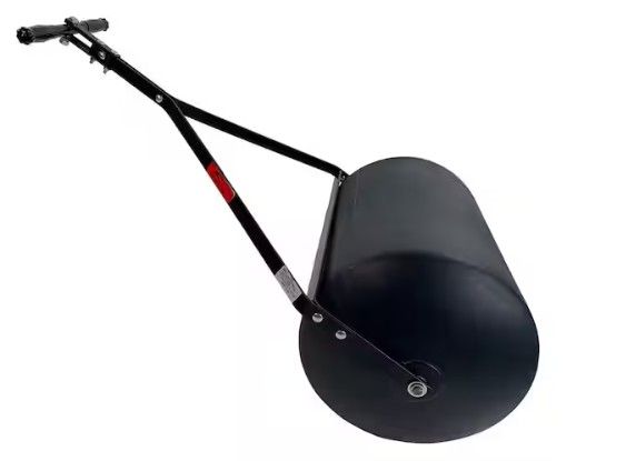 Water-Fillable Tow/Push Lawn Roller for Flattening Lawns