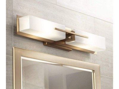 Possini Euro Design Midtown 23 1/2" Burnished Brass 2-Light Bath Fixture