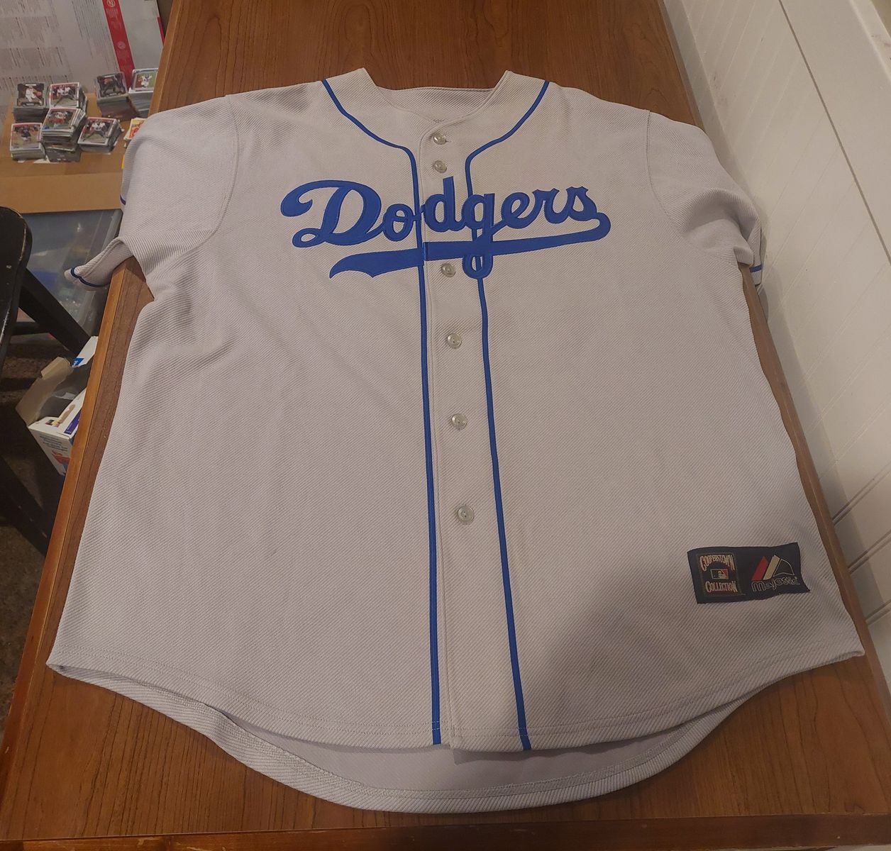 Vintage Majestic Tommy Lasorda #27 Los Angeles Dodgers Cooperstown Collection Jersey – XL
