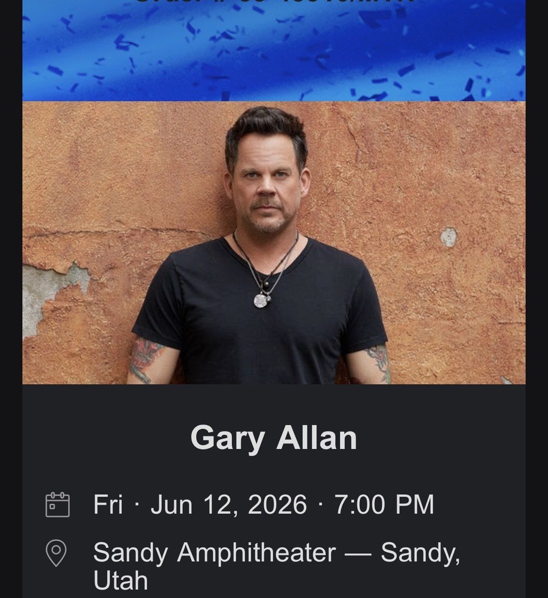 Gary Allan - Sandy Amphitheater June 12th