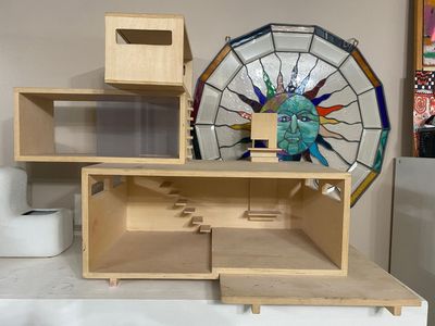 Mid century modern dollhouse.