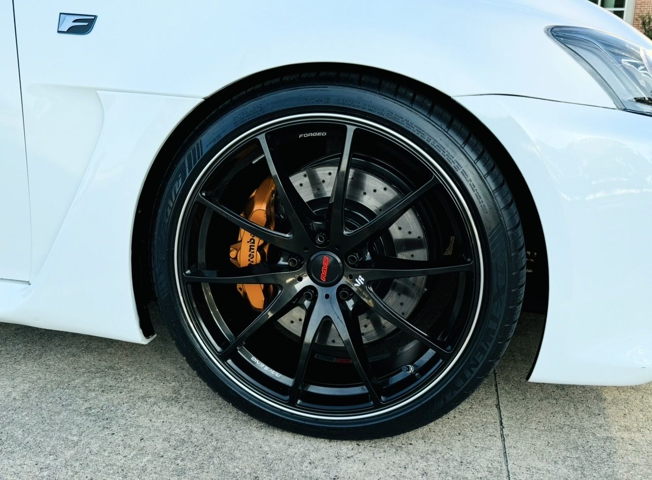 RAYS Engineering G25 Forged Gloss Black Wheels & Lexani Tires Set - 20" No Curb Rash