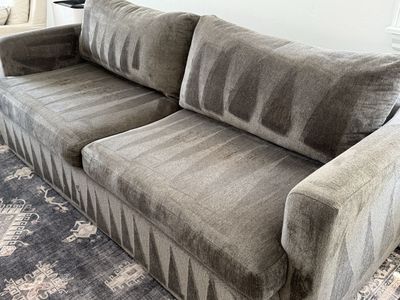 Olive green sofa couch
