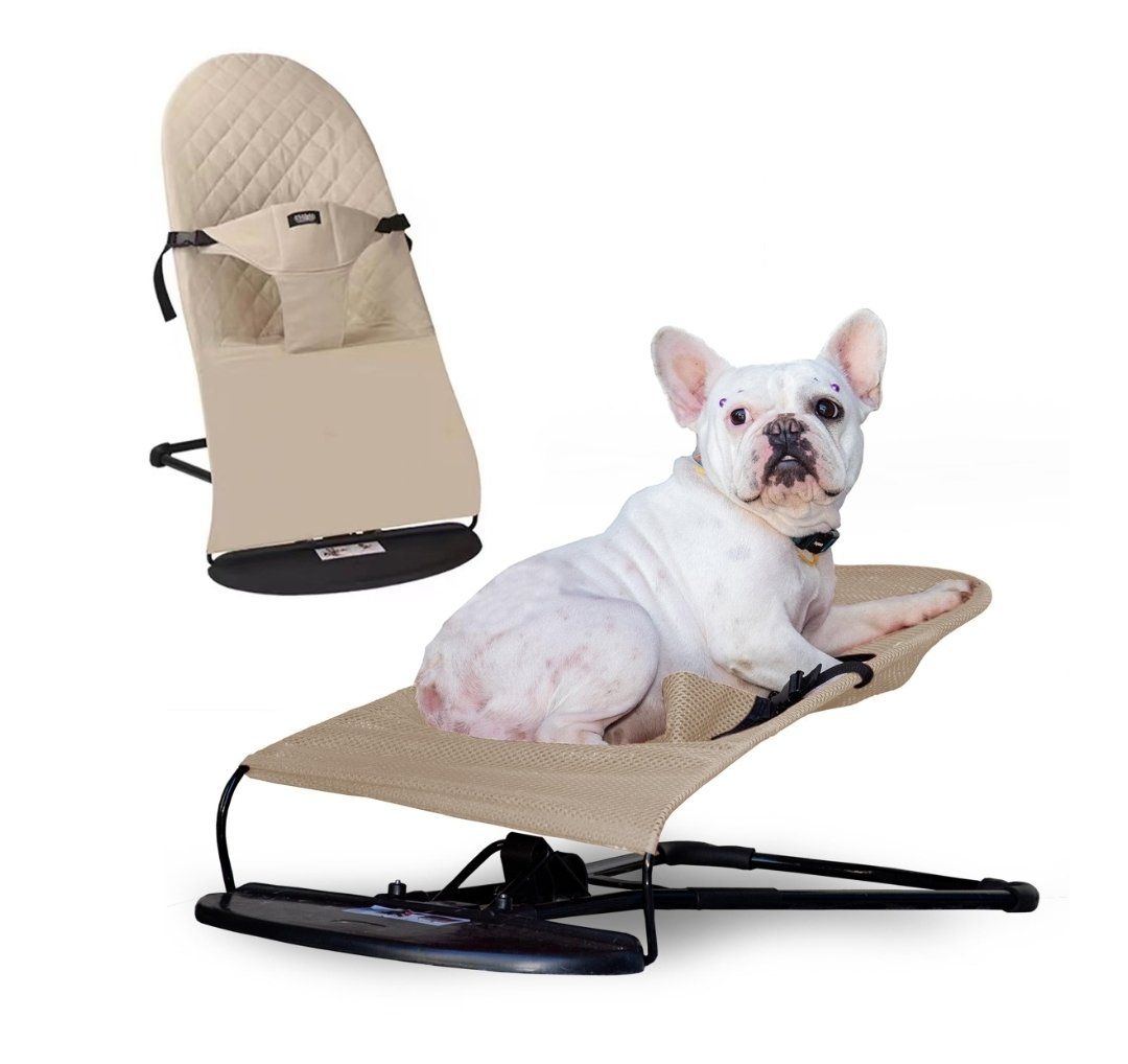 Cat & Dog Bouncer Bed, Beige