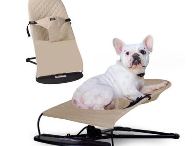 Cat & Dog Bouncer Bed, Beige