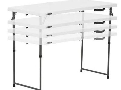 Lifetime 4 Foot Fold in Half Table Adjustable
