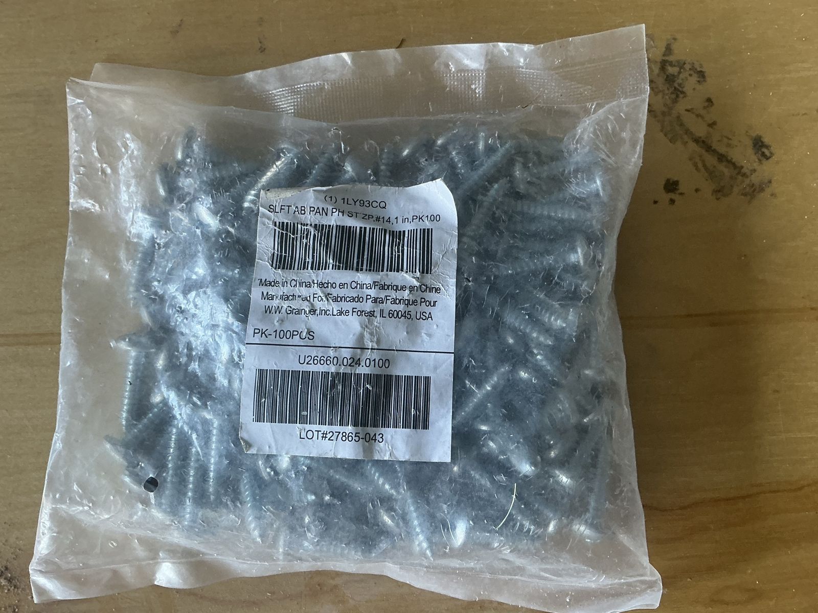 #14 x 1” Self-Tapping Screws (100 pcs)