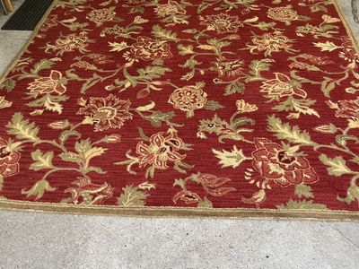 Burgundy Wool Area Rug