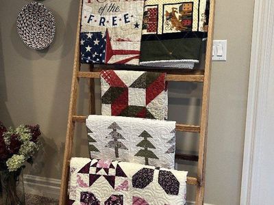 Hand Built Red Oak and Walnut Quilt Rack