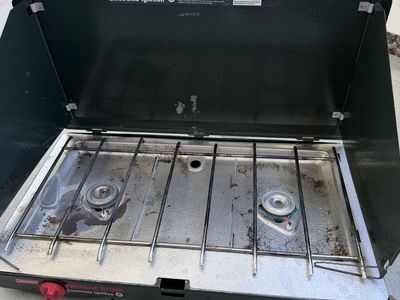Coleman Propane Stove, Electronic Ignition, 2-Burner Camping Stove with Carry Bag