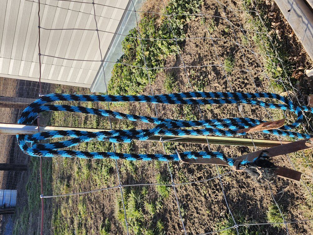 Mecate reins and slobber straps