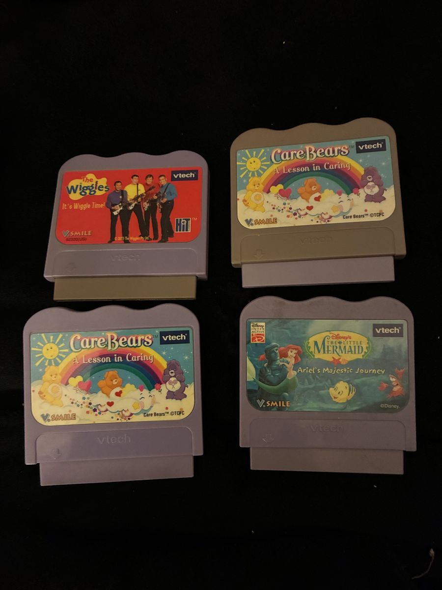 VTech V.Smile Cartridge Bundle - The Wiggles, Care Bears, Little Mermaid