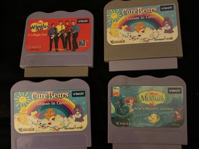 VTech V.Smile Cartridge Bundle - The Wiggles, Care Bears, Little Mermaid