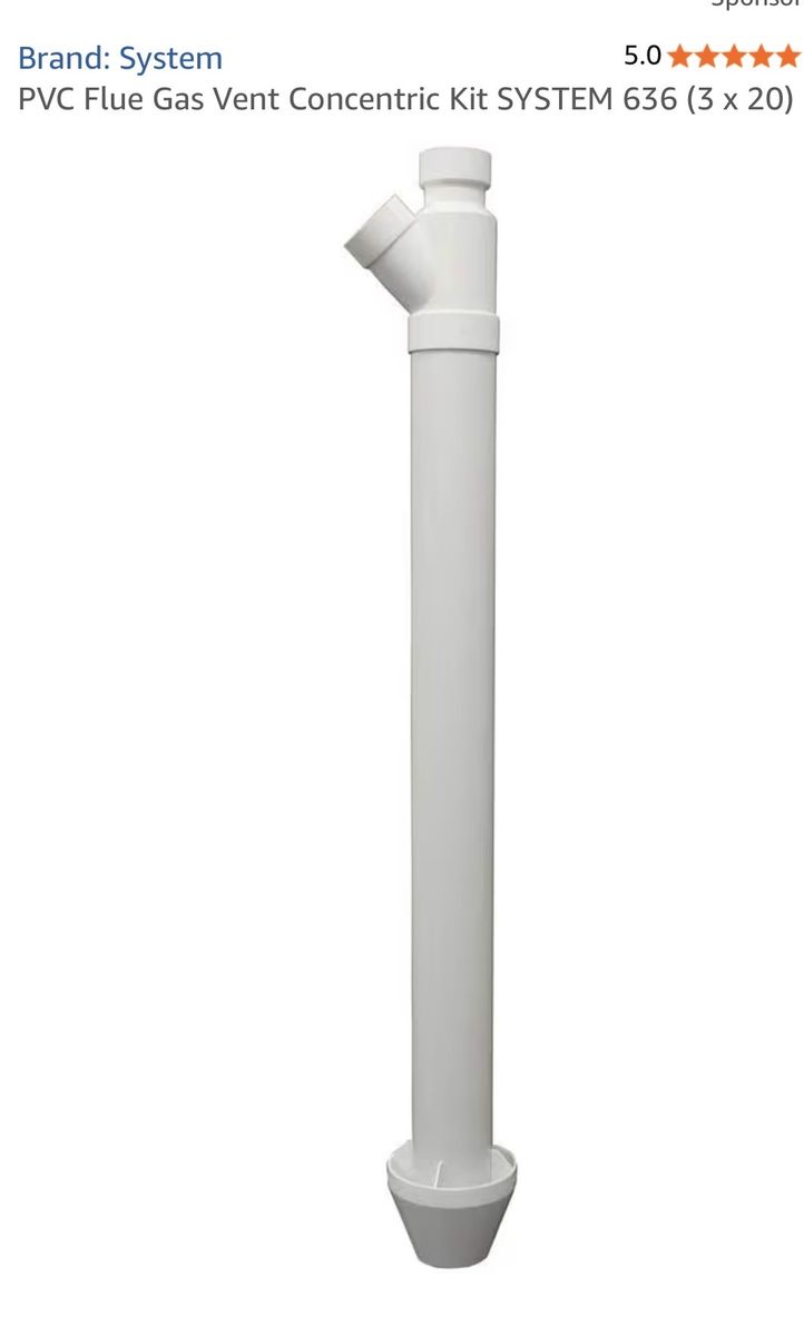 IPEX System 636 Gas Vent Pipe - BH Class II 65°C - White