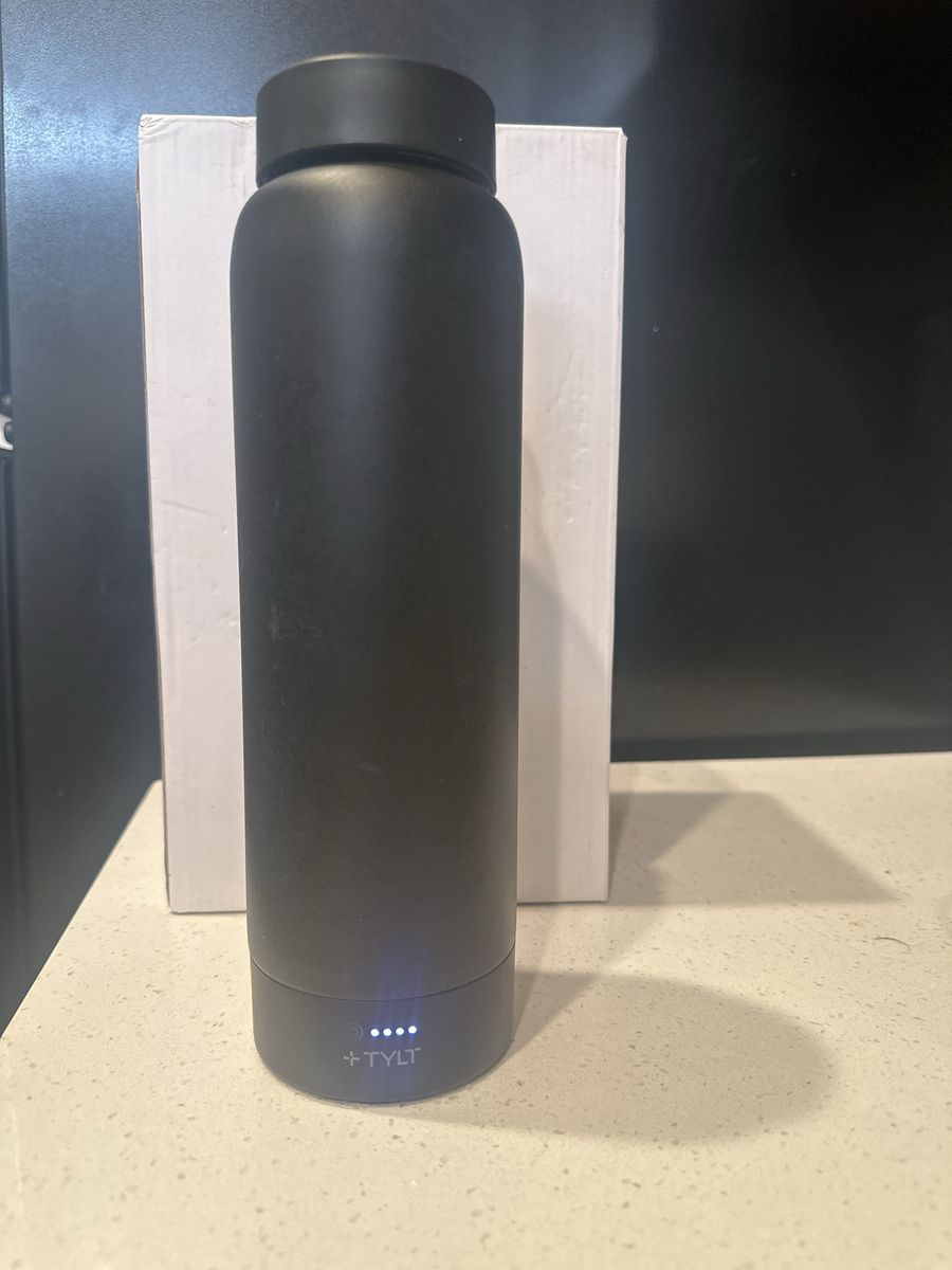 TYLT Active Water Bottle with Built-In 5700mAh Wireless Power Bank - Black