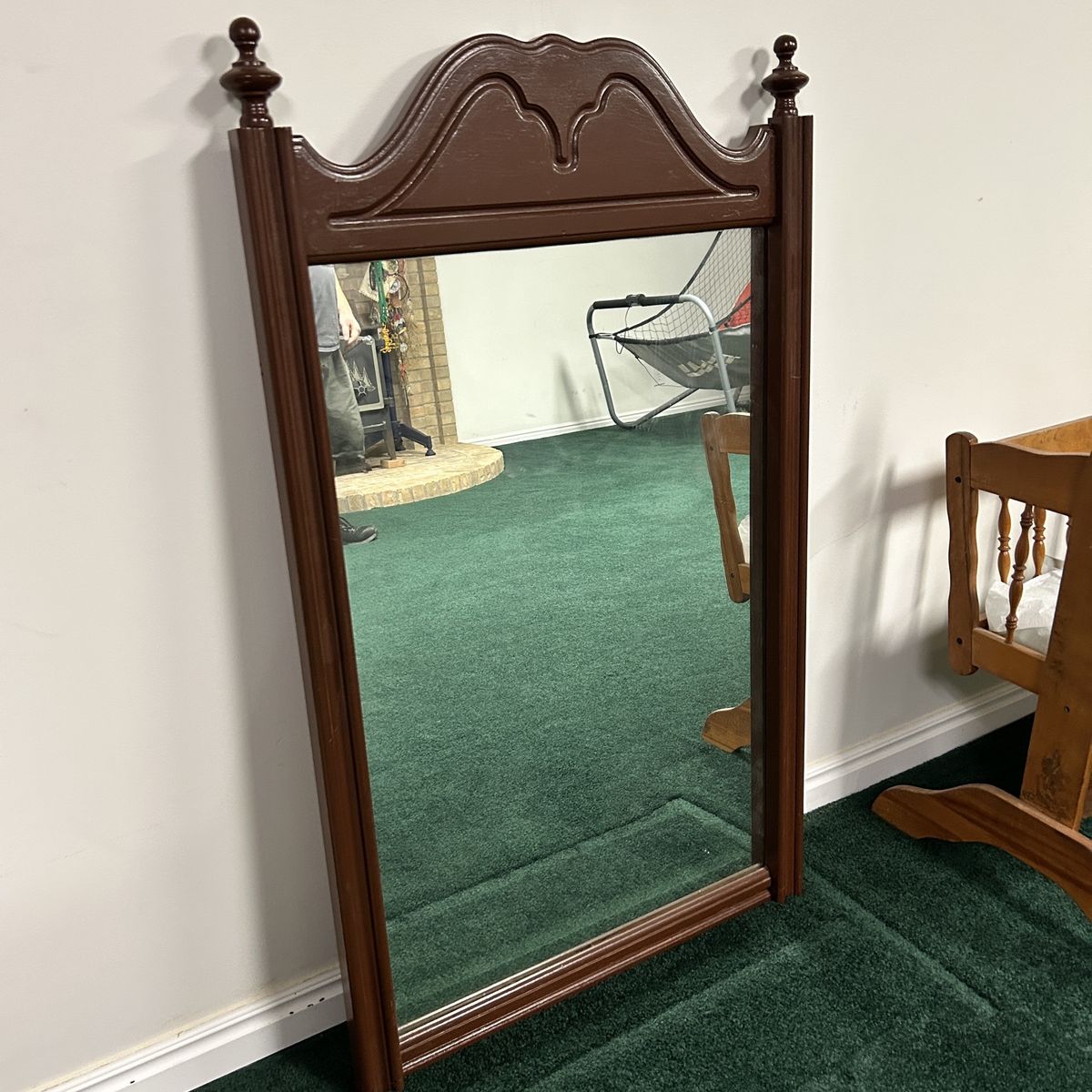 Tall Framed Mirror MCM Mid-Century Modern