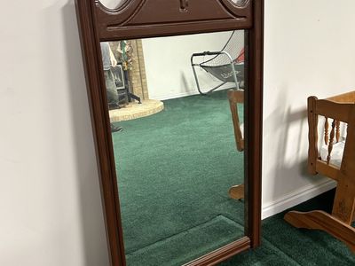 Tall Framed Mirror MCM Mid-Century Modern