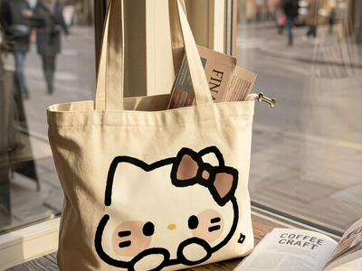 Cute Hello Kitty Canvas Tote Bag - Stylish & Reusable Shoulder Bag