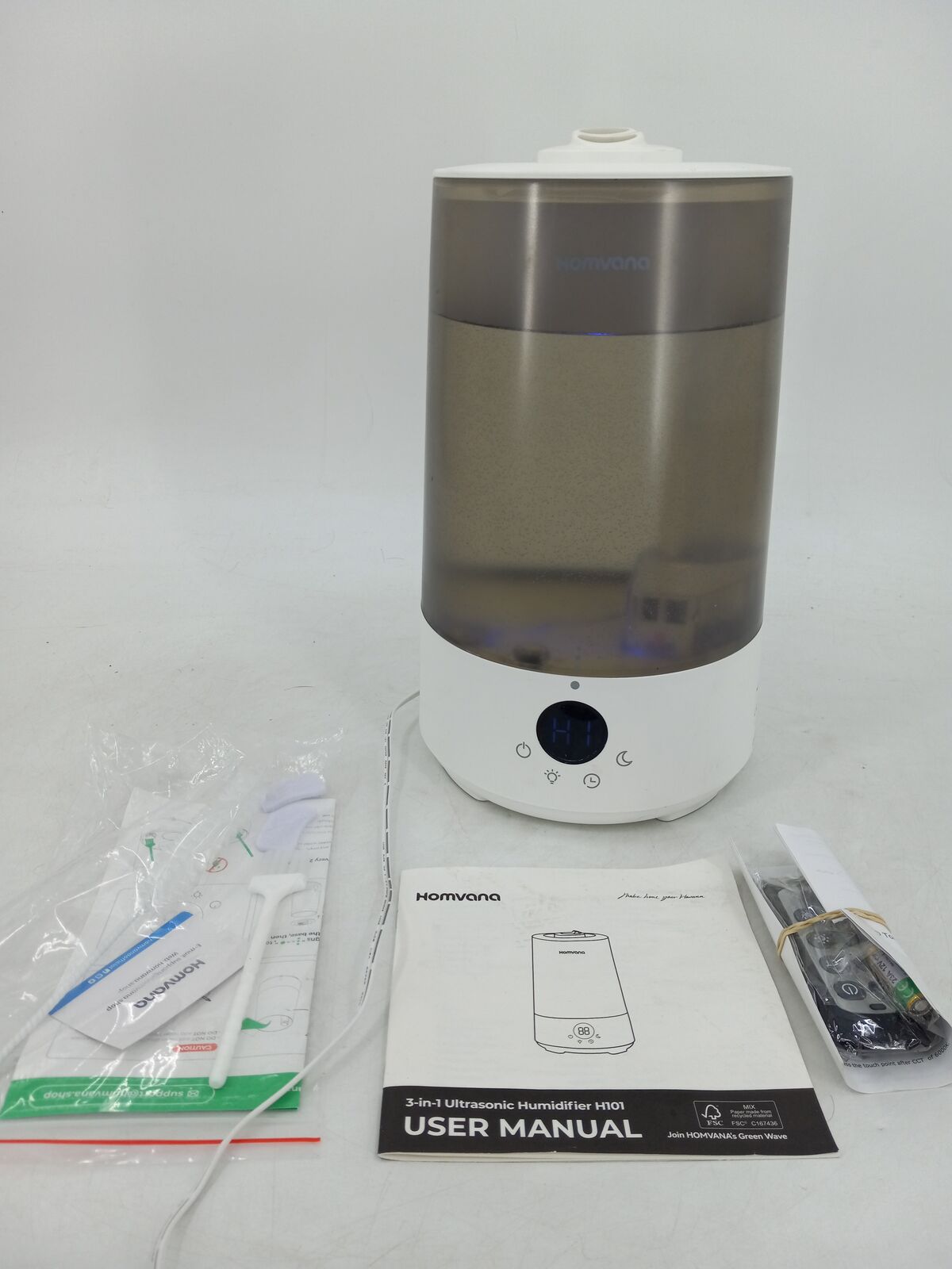 Homvana Humidifiers for Bedroom Home, 3.6 L Cool Mist Top-Fill