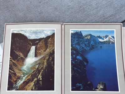 Vintage National Parks Art Prints Yellowstone and Crater Lake