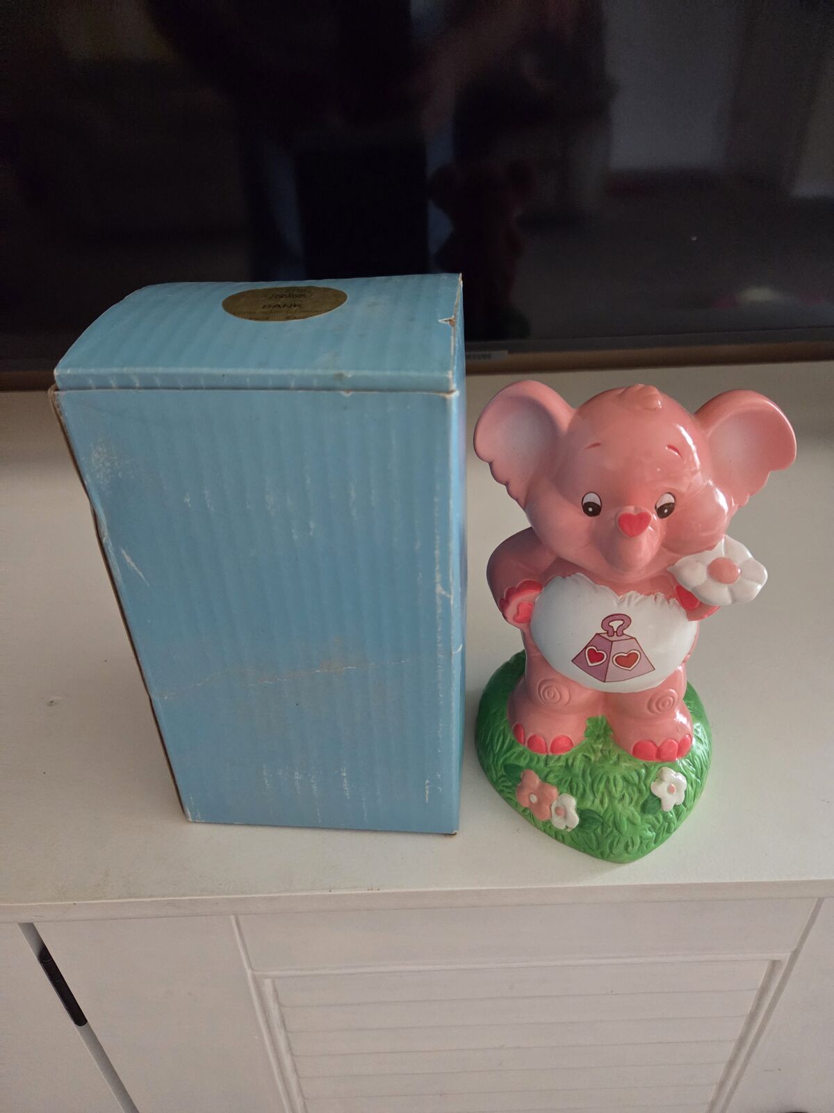 American Greetings Lotsa Heart Elephant Bank 1985