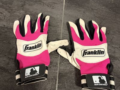 Girls franklin Batting Gloves, Hot Pink