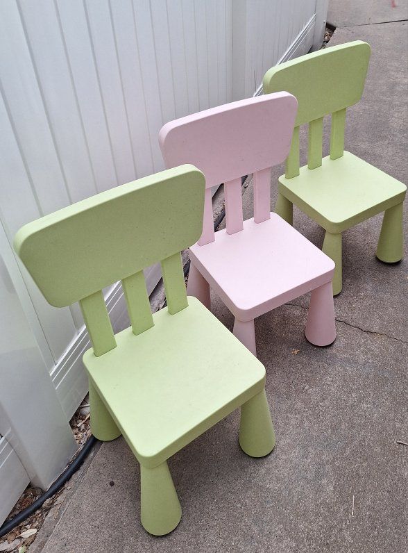 3 IKEA MAMMUT Children's Chairs 1/$10 3/$25