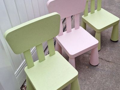 3 IKEA MAMMUT Children's Chairs 1/$10 3/$25